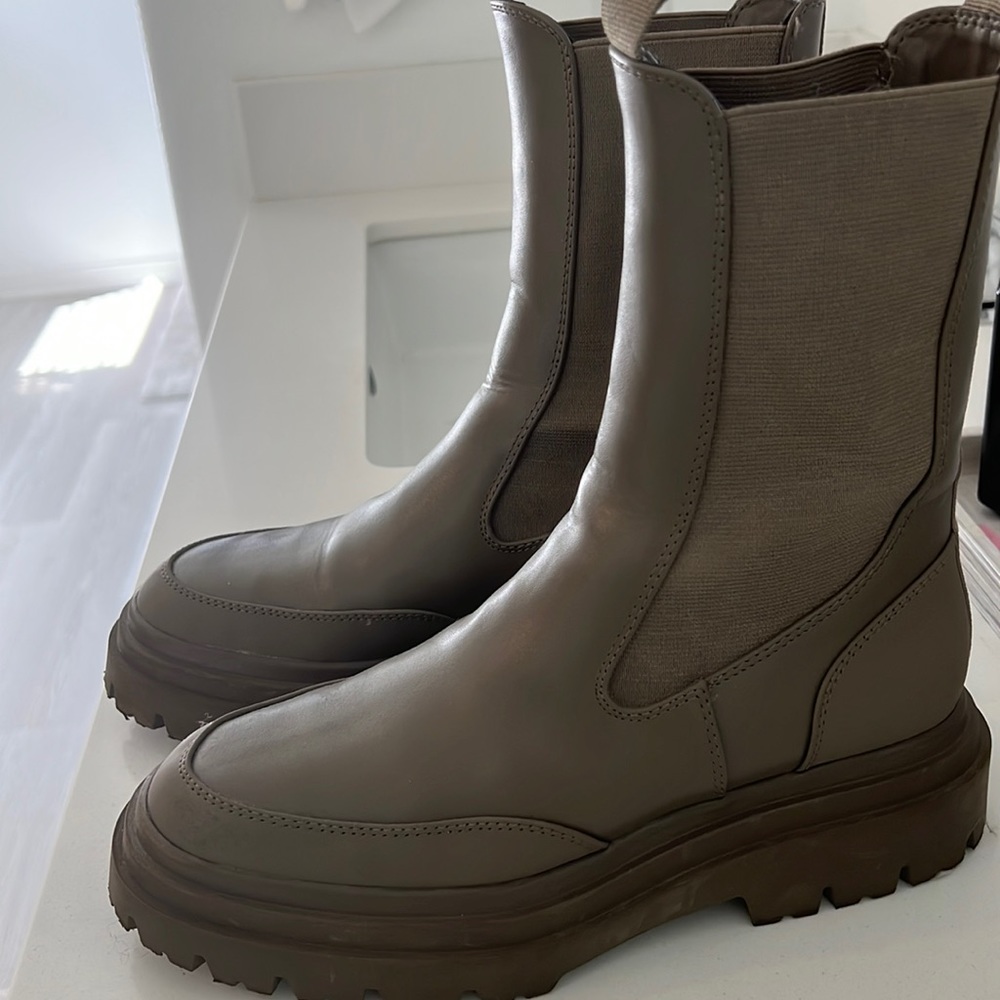 Olive Green ZARA boots